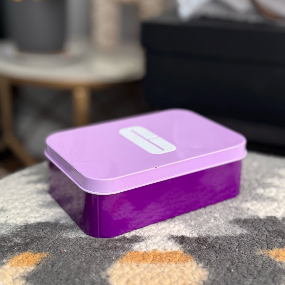 Clinique Purple Storage Tin with Lid